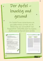 Vorschau - Arbeitsblätter - Der Apfel - knackig und gesund - Deckblatt