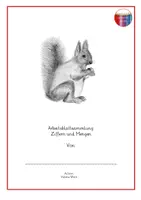 Vorschau - Arbeitsblätter - Ziffern und Mengen von 0 bis 9 - Deckblatt