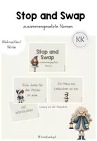 Vorschau - Spiele - Stop and Swap - zusammengesetzte Nomen (Winter/Weihnachten) - Deckblatt