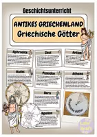 Vorschau - Arbeitsblätter - Antikes Griechenland: Griechische Götter (Drehscheibe) - Deckblatt