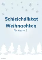 Vorschau - Text - Schleichdiktat Weihnachten (Klasse 1/2) - Deckblatt