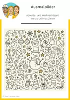 Vorschau - Mal- und Bastelvorlagen - Ausmalbuch wie aus UrOmasZeiten - Klasse 1/2 - Deckblatt
