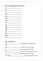 Vorschau - Arbeitsblätter - Englisch Wiederholung Simple Past Aufgaben Lösung - Seite 2