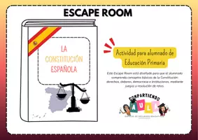 Vista previa - Unidades / Secuencias / Situaciones de Aprendizaje - ESCAPE ROOM. Constitución Española - Portada