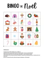 Vorschau - Spiele - Bingo de Noël - Wortschatzspiel Weihnachten - Seite 1