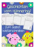 Vorschau - Arbeitsblätter - Geschichten vom Hühnerhof - kreatives Schreiben - Deckblatt