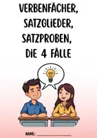 Vorschau - Arbeitsblätter - Dossier Verbenfächer, Satzglieder, Satzproben, vier Fälle - Seite 1