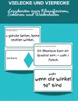 Vorschau - Bildkarten - Vielecke und Vierecke– Lernkarten zum Klassifizieren - Deckblatt
