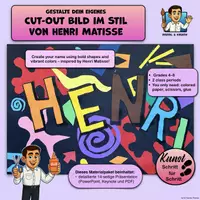Vorschau - Stundenentwürfe - Kunstprojekt „Cut-Out-Namensbild nach Matisse“ – Schritt-für-Schritt-Anleitung - Deckblatt