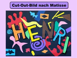 Vorschau - Stundenentwürfe - Kunstprojekt „Cut-Out-Namensbild nach Matisse“ – Schritt-für-Schritt-Anleitung - Seite 1
