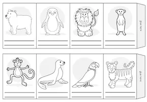 Vorschau - Arbeitsblätter - ZOO ANIMALS - Mini Dictionary (Leporello) - Seite 3
