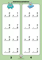 Vista previa - Hojas de trabajo - MONSTRUITOS MATEMÁTICOS (CÁLCULO 1º) Cuadernillo 1 - página 2