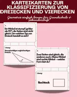 Vorschau - Bildkarten - Klassifizierung von Dreiecken und Vierecken - Deckblatt