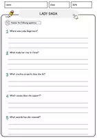 Vorschau - Arbeitsblätter - Lady Gaga Englisch Arbeitsblatt Lesetext mit Richtig Falsch Multiple Choice und Offenen Fragen Textverständnis - Seite 3
