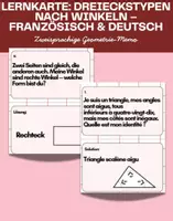 Vorschau - Bildkarten - Dreieckstypen nach Winkeln – Französisch & Deutsch - Deckblatt