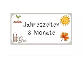 Vorschau - Fördermaterial/Inklusion - Karten: Jahreszeiten und Monate - Deckblatt