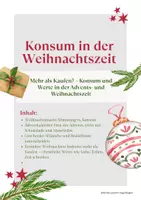 Vorschau - Stundenentwürfe - Konsum in der Weihnachtszeit - Deckblatt