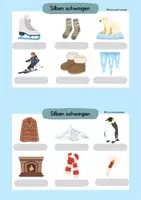 Vorschau - Stationenlernen - Freiarbeitsmaterial: Silben schwingen-Winter/Weihnachten - Seite 3