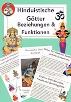 Vorschau - Stundenentwürfe - Hinduistische Götter: Beziehungen & Funktionen - Deckblatt