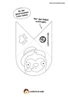 Vorschau - Mal- und Bastelvorlagen - Lesezeichen Ecke – Faultier - Seite 1