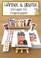 Vorschau - Anderer Materialtyp - Hänsel und Gretel Vorlagen für Fingerpuppen - Deckblatt