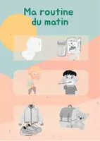 Aperçu - Apprentissages en autonomie - Affiche murale routine du matin et du soir pour enfant - Page 2