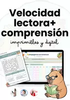 Vista previa - Hojas de trabajo - Velocidad lectora y comprensión lectora - Portada