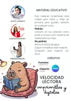 Vista previa - Hojas de trabajo - Velocidad lectora y comprensión lectora - página 1