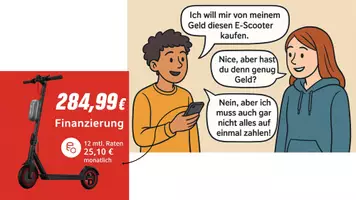 Vorschau - Stundenentwürfe - Einführung Zinsrechnung: Einen E-Scooter auf Raten kaufen - Seite 1