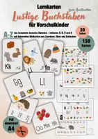 Vorschau - Spiele - Alphabet Lernkarten & Lernspiele | 150 Karten | Anlaute lernen | Vorschule - Deckblatt
