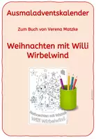 Vorschau - Mal- und Bastelvorlagen - Ausmalkalender Willi Wirbelwind - Deckblatt