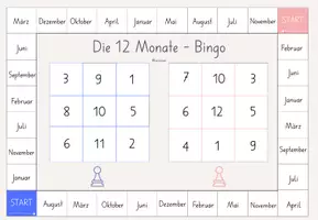 Vorschau - Spiele - Die 12 Monate - Bingo Spiel - Seite 1