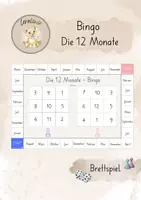 Vorschau - Spiele - Die 12 Monate - Bingo Spiel - Deckblatt