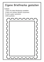 Vorschau - Arbeitsblätter - Eigene Briefmarke gestalten - Seite 1