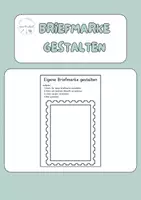 Vorschau - Arbeitsblätter - Eigene Briefmarke gestalten - Deckblatt