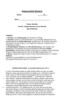 Vorschau - Klassenarbeiten - Klassenarbeit: Novelle "Unverhofftes Wiedersehen" (Hebel) mit Bewertungsbogen und Lösung - Seite 1