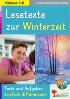 Vorschau - Arbeitsblätter - Lesetexte zur Winterzeit | Deutsch Grundschule Sekundarstufe I Klasse 3–6 | Lesekompetenz, 3 Niveaustufen, Differenzierung, Grammatik, Rechtschreibung, Lesetraining, Lösungen - Deckblatt