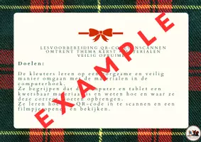 Voorbeeld - Lesvoorbereiding Media Kerstmis – QR-codes scannen - Voorblad