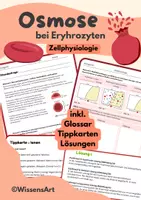 Vorschau - Arbeitsblätter - Osmose: Erythrozyten in unterschiedlich konzentrierten Lösungen - Deckblatt