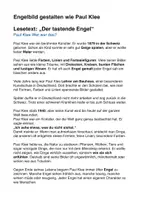 Vorschau - Mal- und Bastelvorlagen - Paul Klee : Engel Karte gestalten Kl. 3-5 - Seite 1