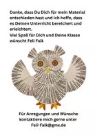 Vorschau - Mal- und Bastelvorlagen - Eule im Winter (14) - Seite 1