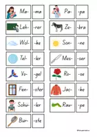 Vorschau - Arbeitsblätter - Silbenlesen - Schreiben - Seite 2