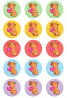Vorschau - Anderer Materialtyp - Capybara-Klasse: Sticker und Lobkarten - Seite 1