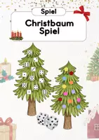 Vorschau - Spiele - Christbaum schmücken | Würfelspiel | Weihnachten Spiel - Deckblatt