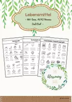 Vorschau - Arbeitsblätter - Lebensmittel Wortschatz/ DaZ & DaF/ Mit Quiz - Deckblatt