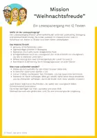 Vorschau - Arbeitsblätter - Lesespaziergang Weihnachten – 12 Stationen, 2 Niveaustufen, Klasse 3 - Seite 1