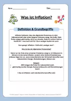 Vorschau - Arbeitsblätter - Inflation, Deflation & EZB – Komplettes Unterrichtspaket (Oberstufe) - Seite 1