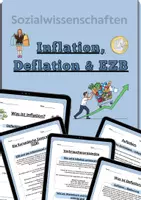 Vorschau - Arbeitsblätter - Inflation, Deflation & EZB – Komplettes Unterrichtspaket (Oberstufe) - Deckblatt