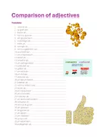 Vorschau - Arbeitsblätter - Comparison of adjectives - Deckblatt