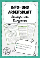 Vorschau - Arbeitsblätter - Analyse von Kurzprosa - Erzählperspektive & Co. - Deckblatt
